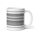 Trader Id Become the Edge statistical advantage abstract geometric pattern white ceramic mug 11oz capacity