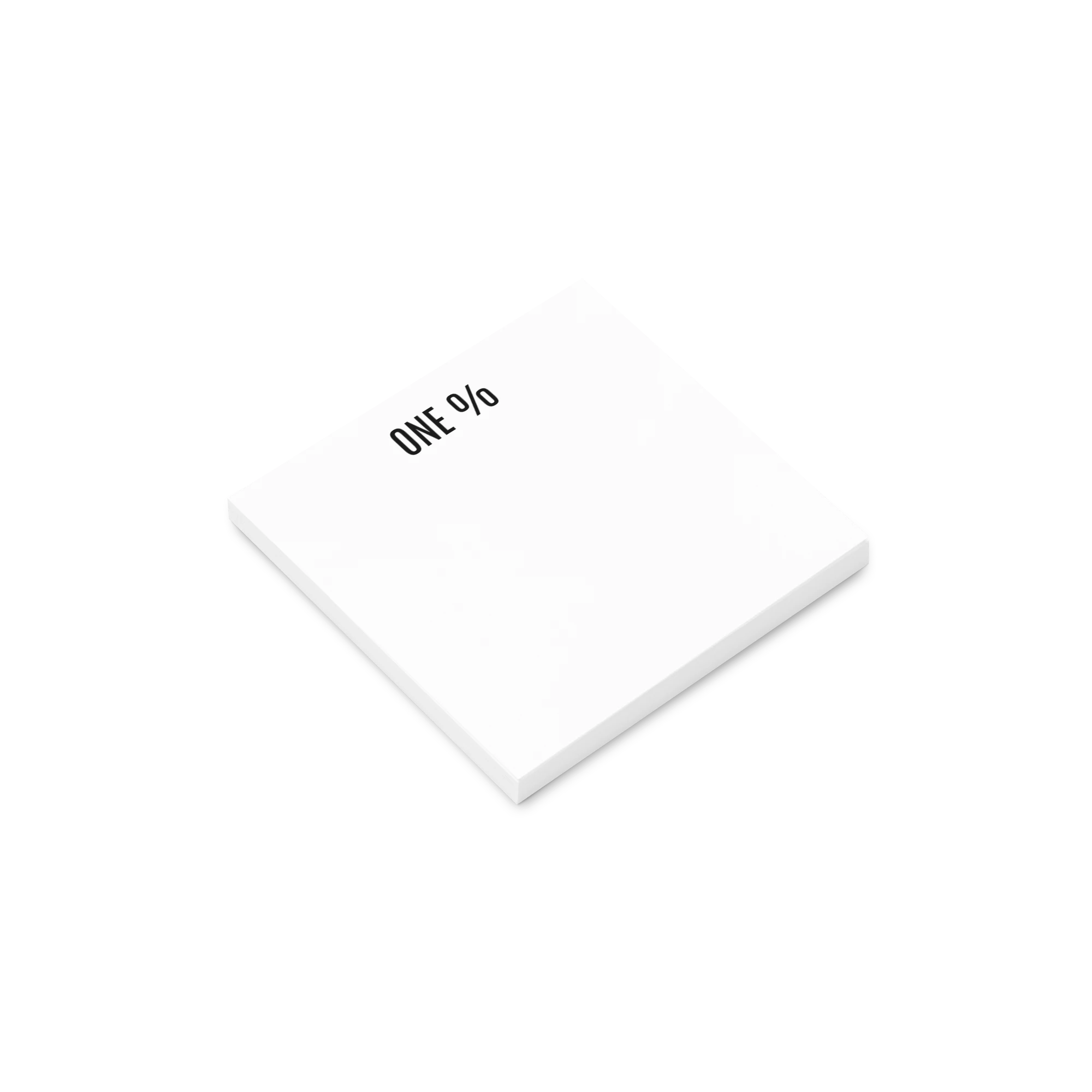 Trader Id ONE % risk management rule abstract trading post-it notes 3x3 size white paper with black text