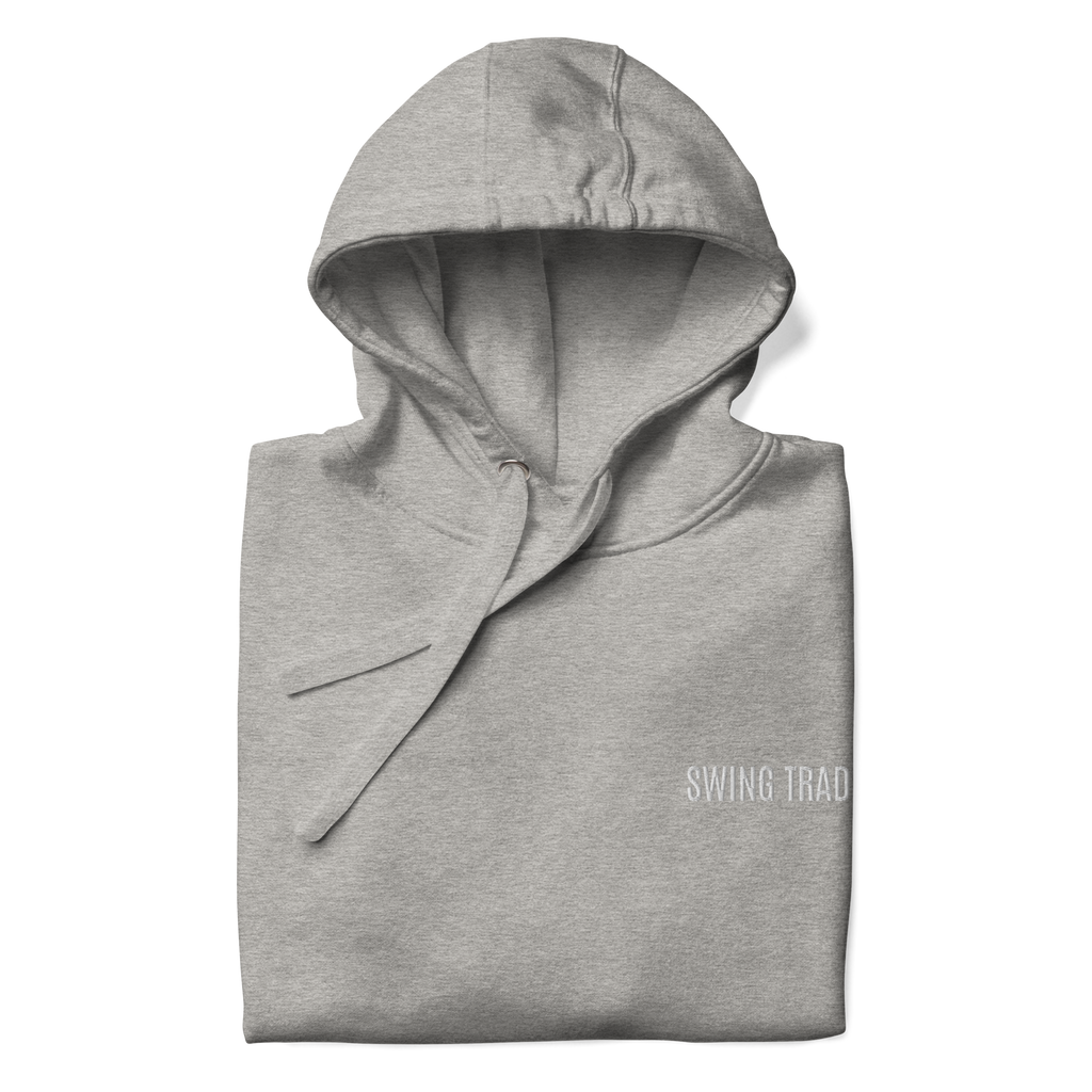 Trader Id Swing Trader unisex premium embroidered pullover hoodie minimalism style trading streetwear clothing