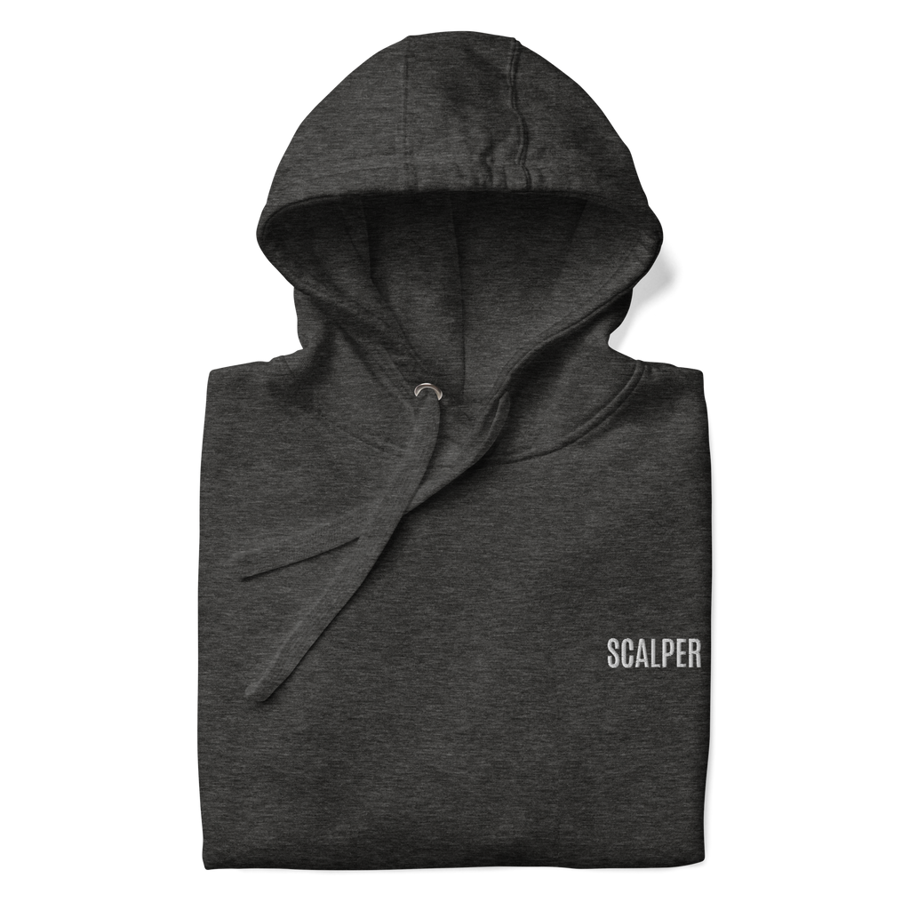 Trader Id Scalper unisex premium embroidered pullover hoodie minimalism style trading streetwear clothing