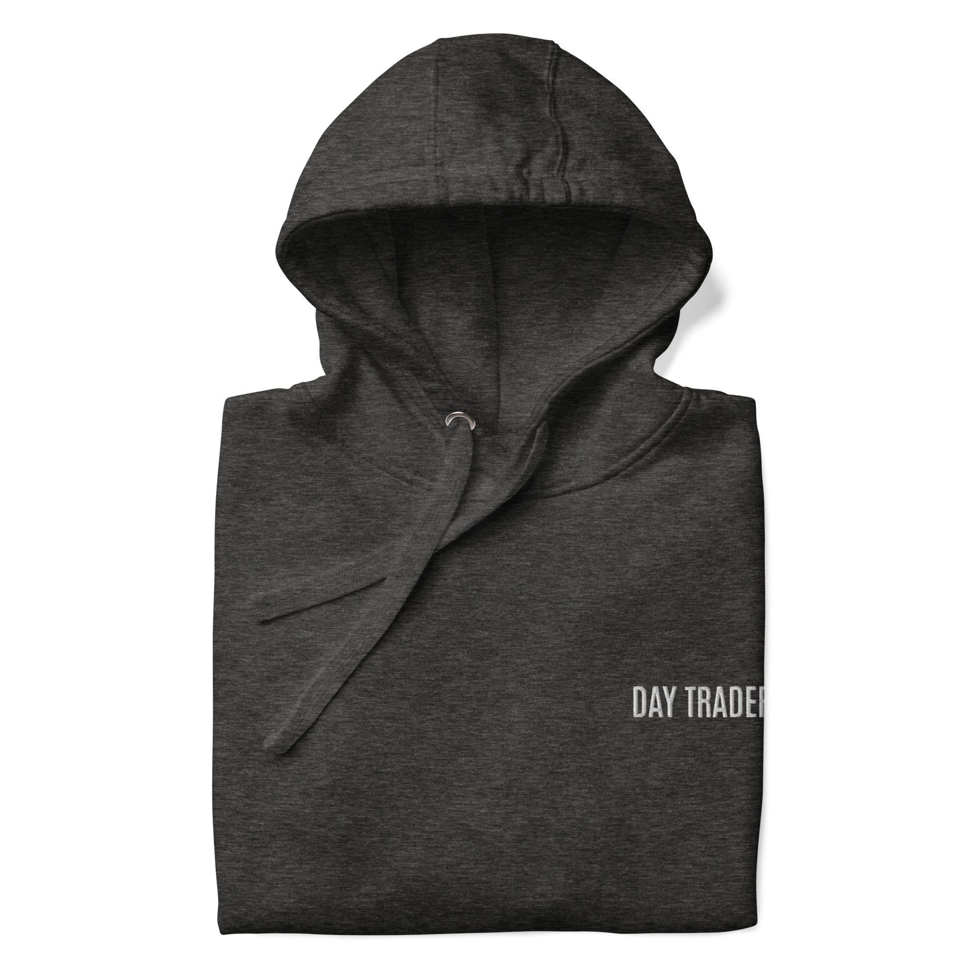 Trader Id Day Trader unisex premium embroidered pullover hoodie minimalism style trading streetwear clothing