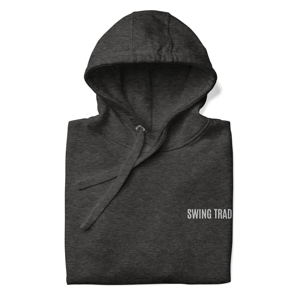 Trader Id Swing Trader unisex premium embroidered pullover hoodie minimalism style trading streetwear clothing