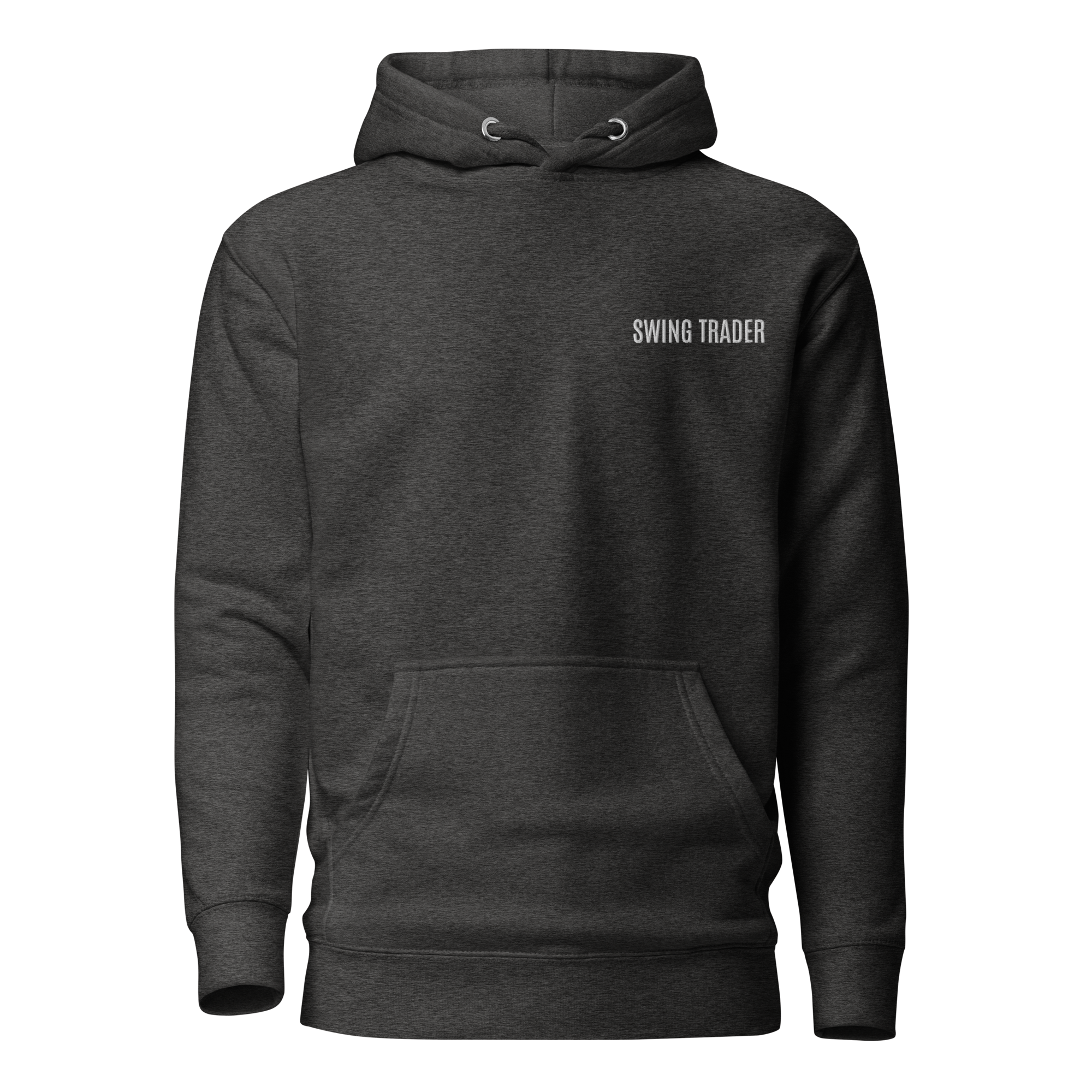 Trader Id Swing Trader unisex premium embroidered pullover hoodie minimalism style trading streetwear clothing