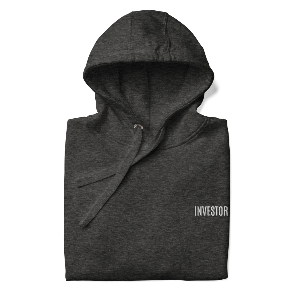 Trader Id Investor unisex premium embroidered pullover hoodie minimalism style trading streetwear clothing
