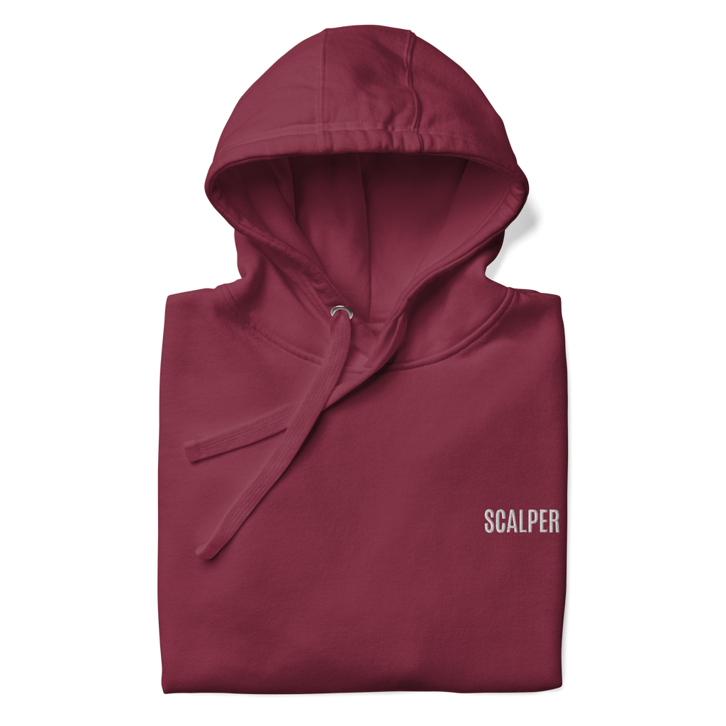 Trader Id Scalper unisex premium embroidered pullover hoodie minimalism style trading streetwear clothing