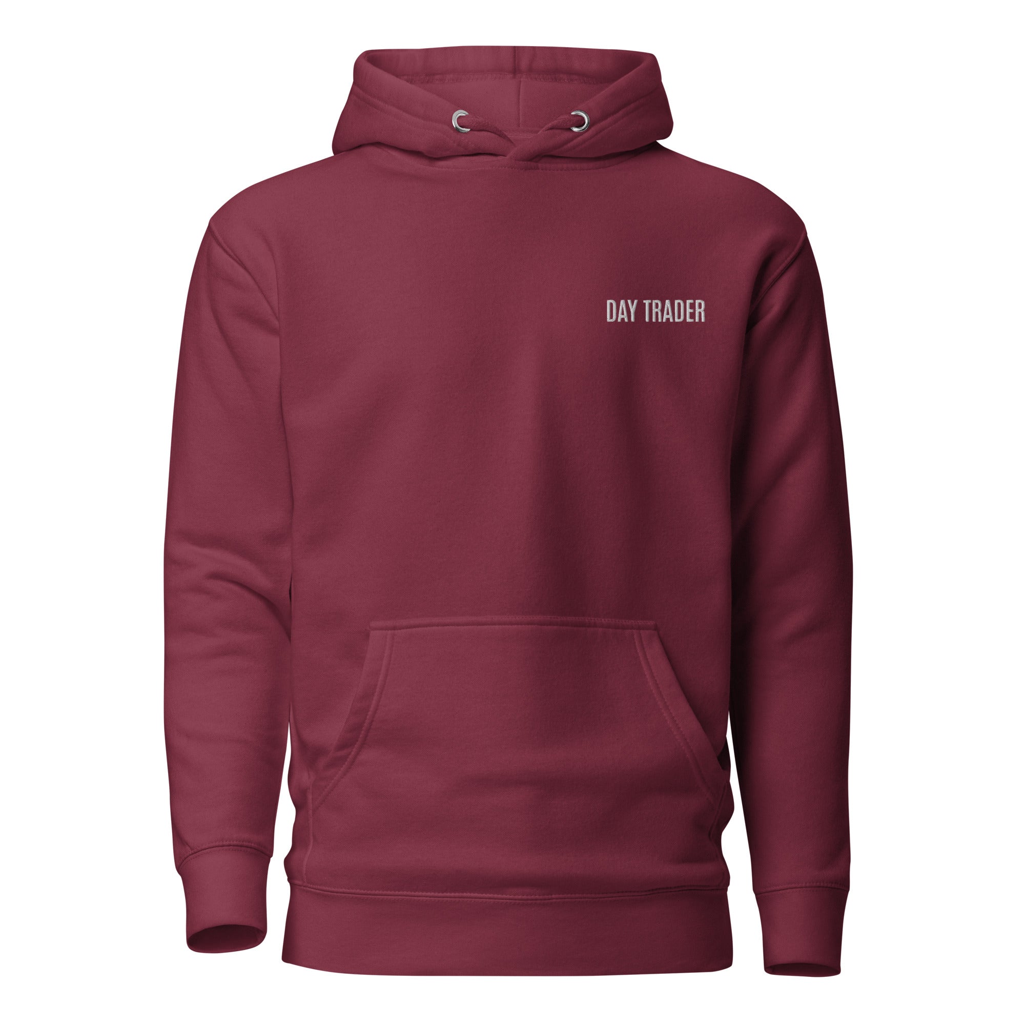 Trader Id Day Trader unisex premium embroidered pullover hoodie minimalism style trading streetwear clothing
