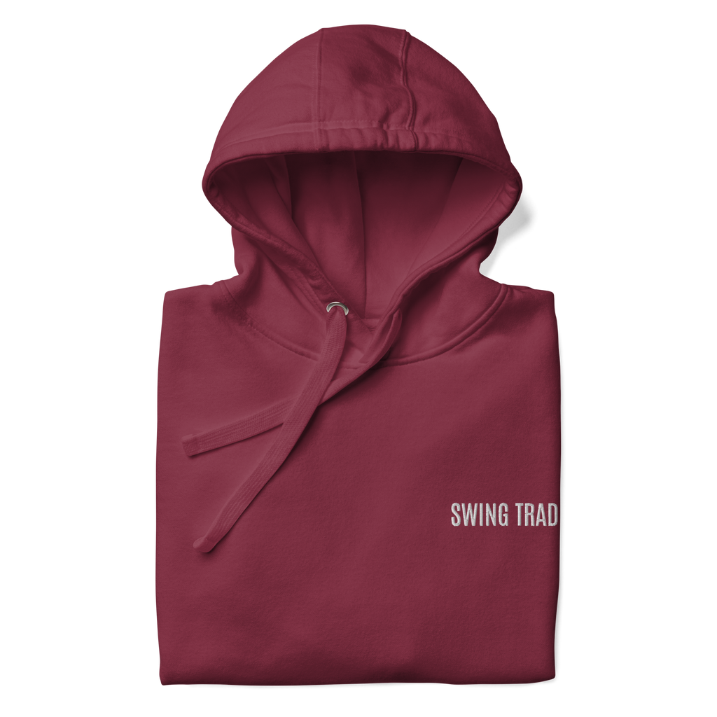 Trader Id Swing Trader unisex premium embroidered pullover hoodie minimalism style trading streetwear clothing