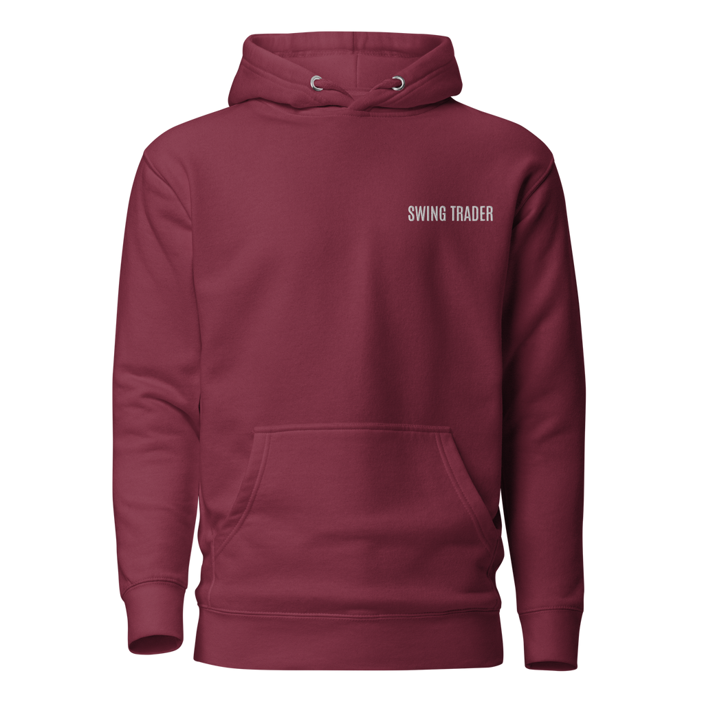 Trader Id Swing Trader unisex premium embroidered pullover hoodie minimalism style trading streetwear clothing