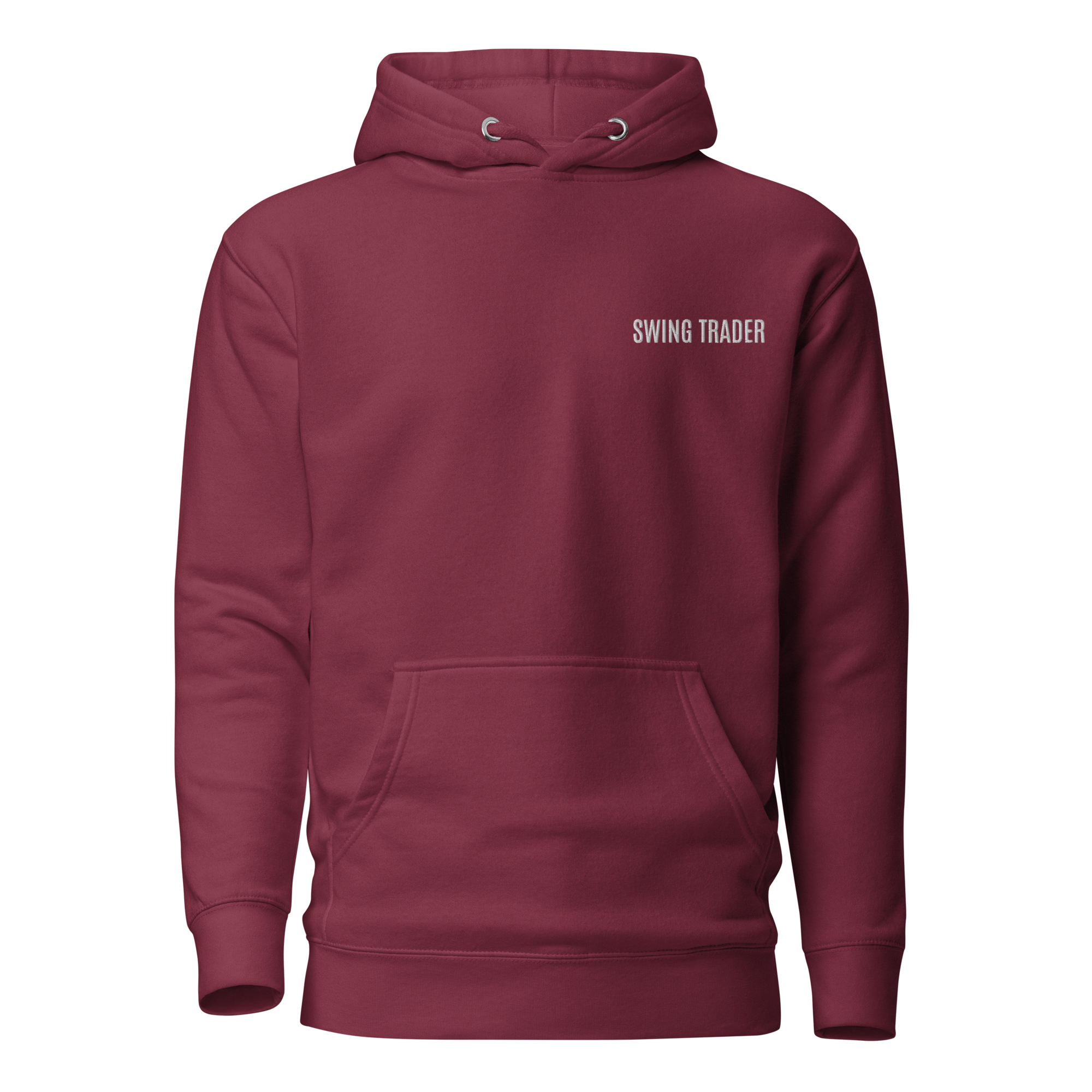 Trader Id Swing Trader unisex premium embroidered pullover hoodie minimalism style trading streetwear clothing