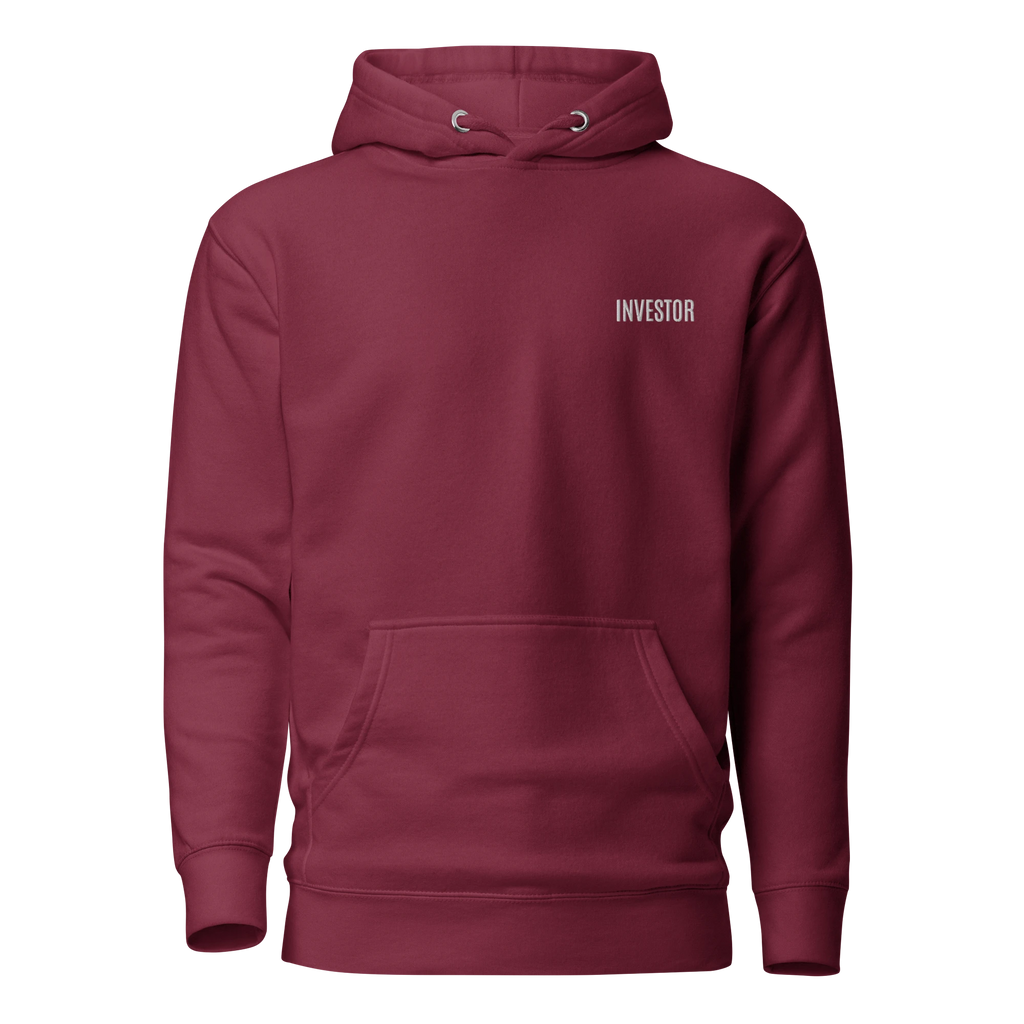 Trader Id Investor unisex premium embroidered pullover hoodie minimalism style trading streetwear clothing