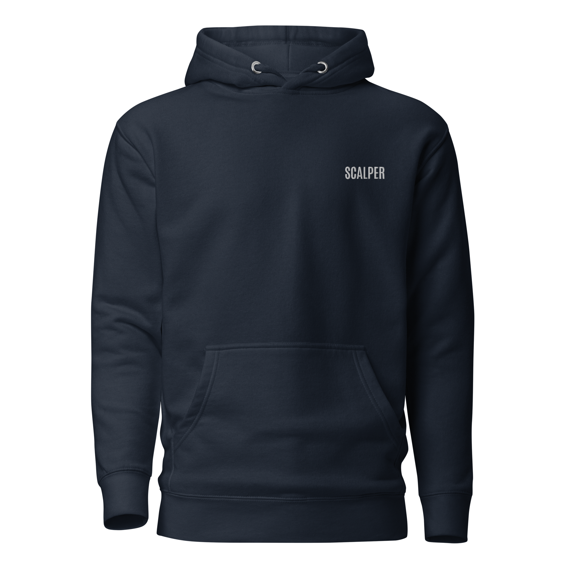 Trader Id Scalper unisex premium embroidered pullover hoodie minimalism style trading streetwear clothing