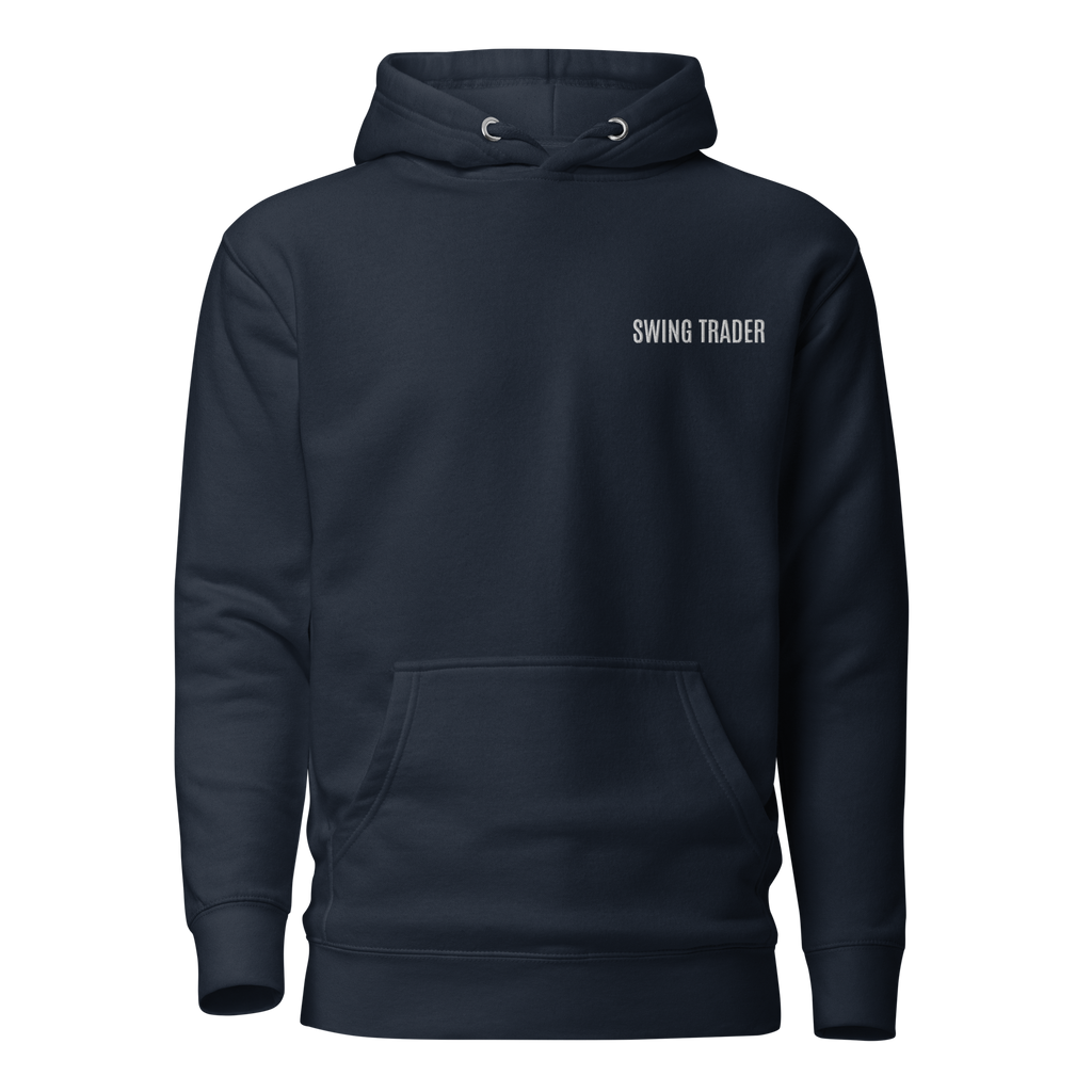 Trader Id Swing Trader unisex premium embroidered pullover hoodie minimalism style trading streetwear clothing