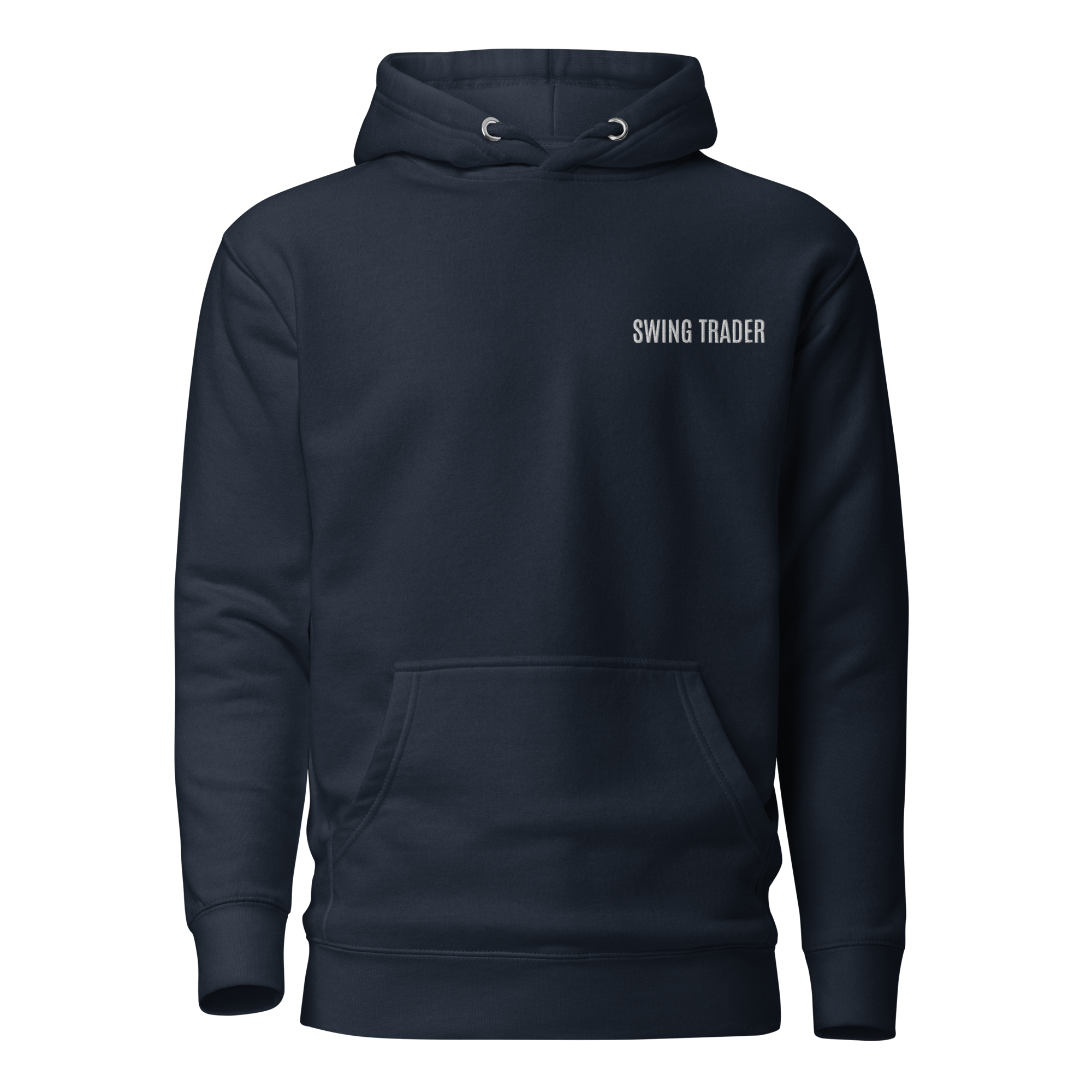 Trader Id Swing Trader unisex premium embroidered pullover hoodie minimalism style trading streetwear clothing