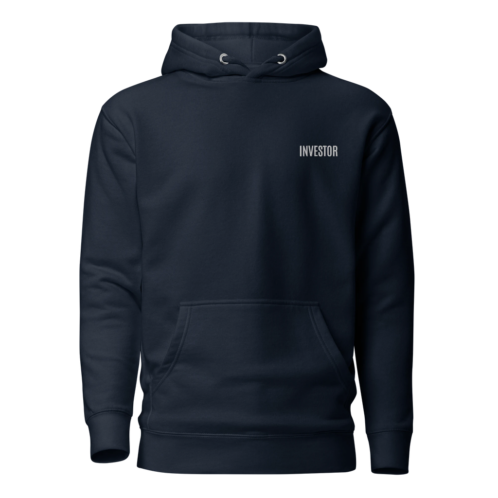 Trader Id Investor unisex premium embroidered pullover hoodie minimalism style trading streetwear clothing