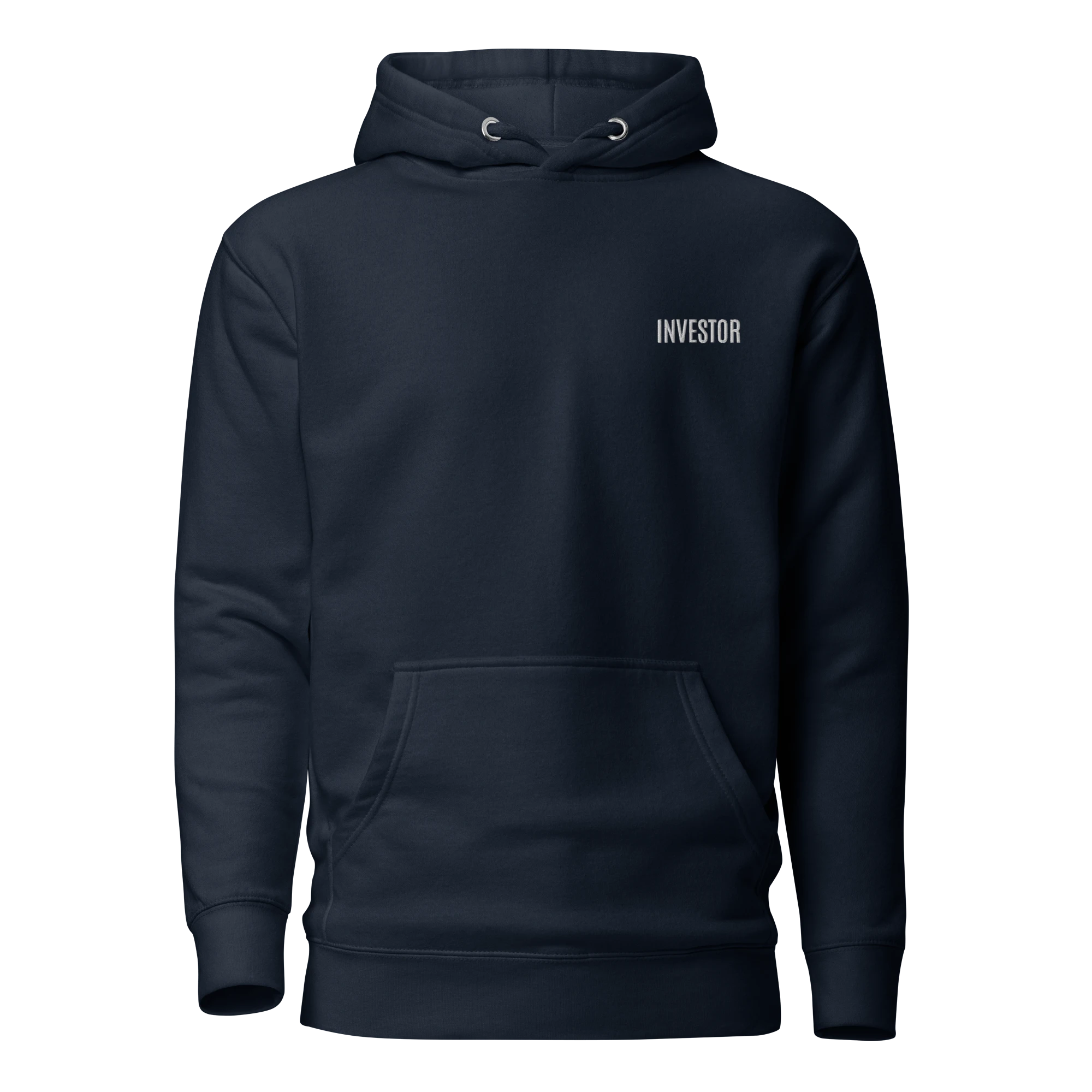 Trader Id Investor unisex premium embroidered pullover hoodie minimalism style trading streetwear clothing