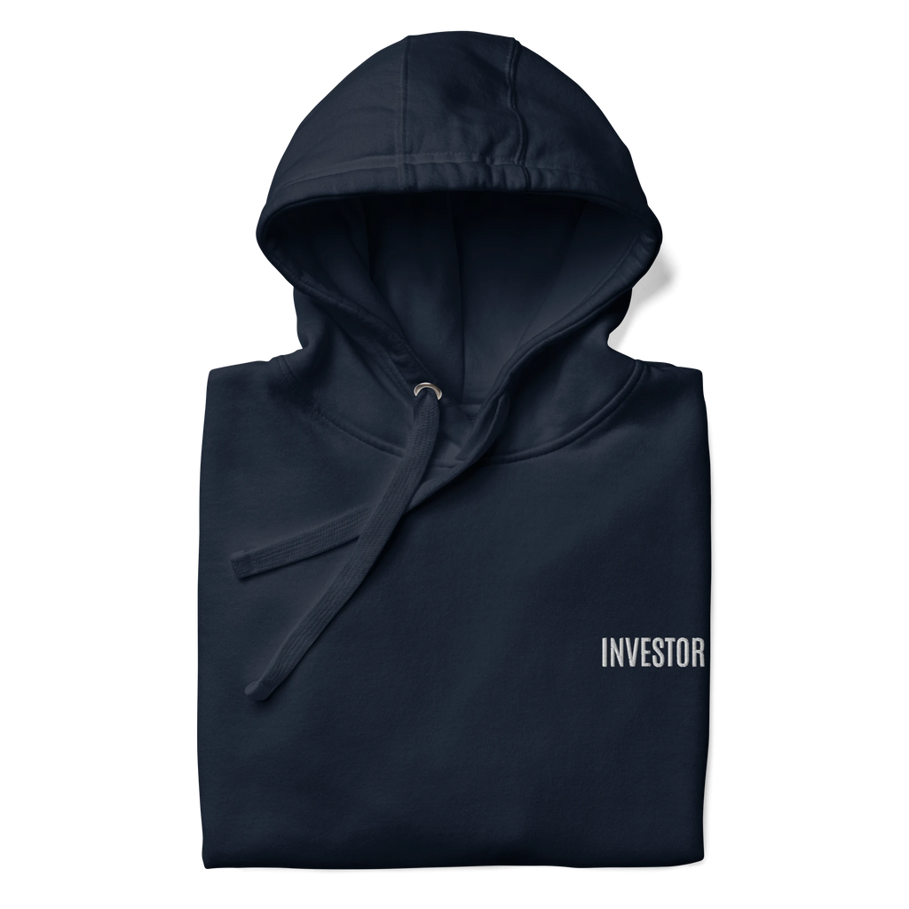 Trader Id Investor unisex premium embroidered pullover hoodie minimalism style trading streetwear clothing