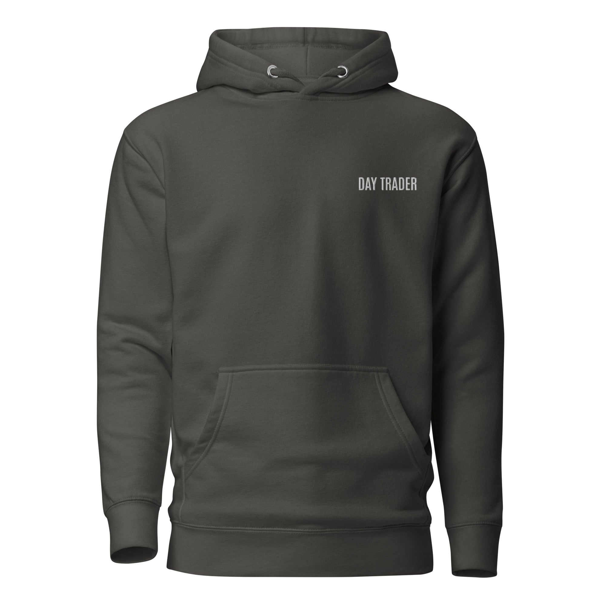 Trader Id Day Trader unisex premium embroidered pullover hoodie minimalism style trading streetwear clothing