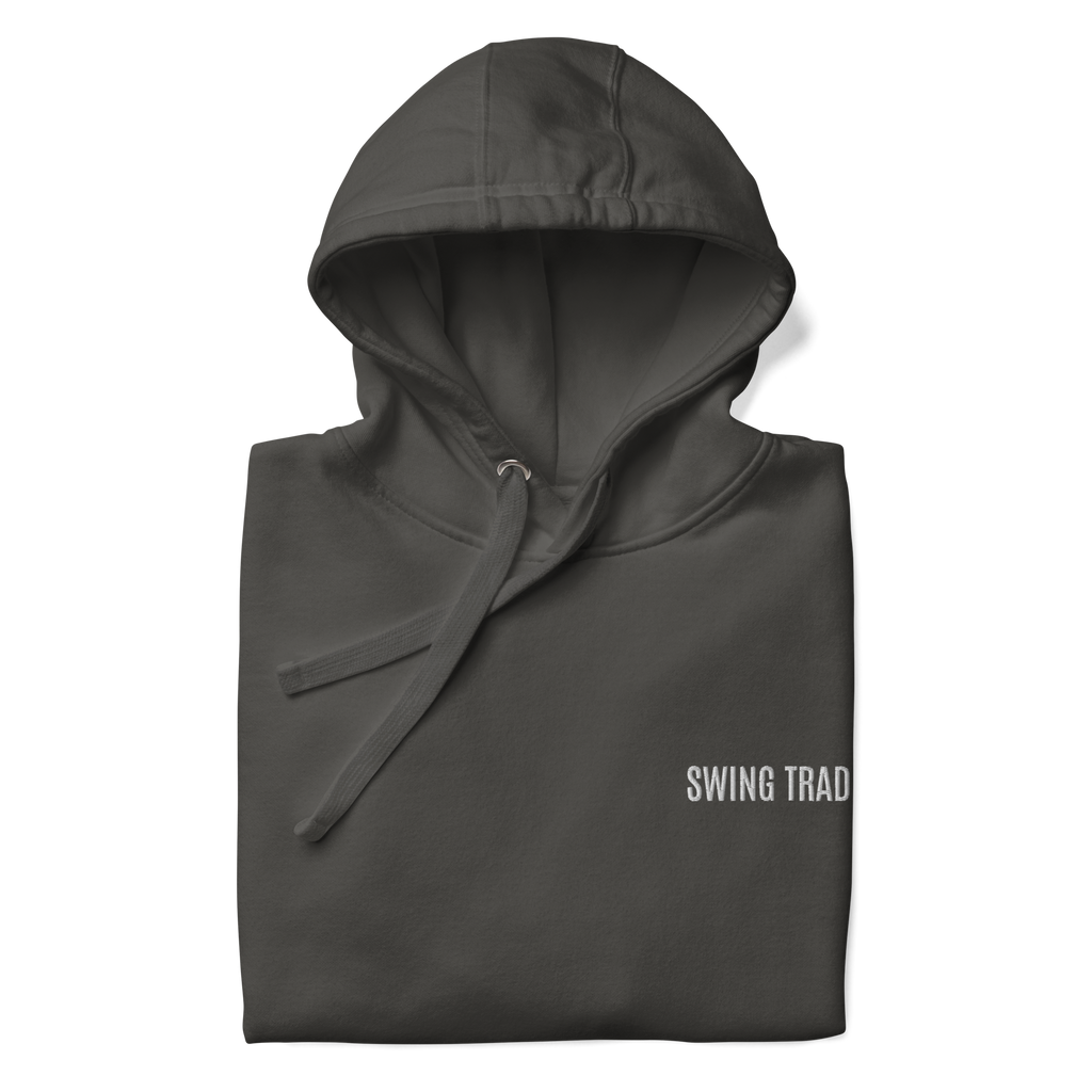 Trader Id Swing Trader unisex premium embroidered pullover hoodie minimalism style trading streetwear clothing
