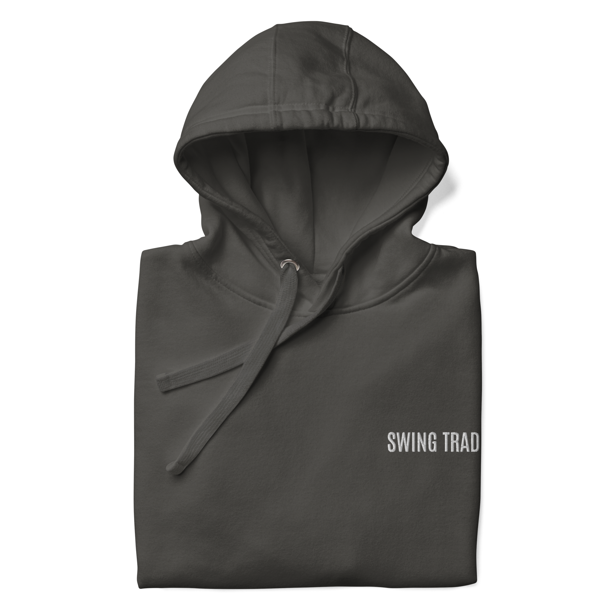 Trader Id Swing Trader unisex premium embroidered pullover hoodie minimalism style trading streetwear clothing
