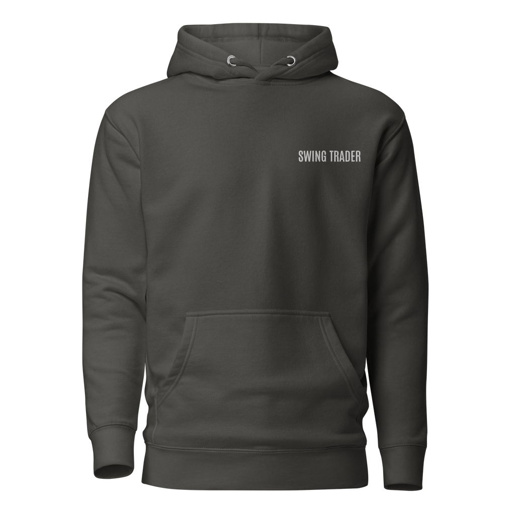 Trader Id Swing Trader unisex premium embroidered pullover hoodie minimalism style trading streetwear clothing