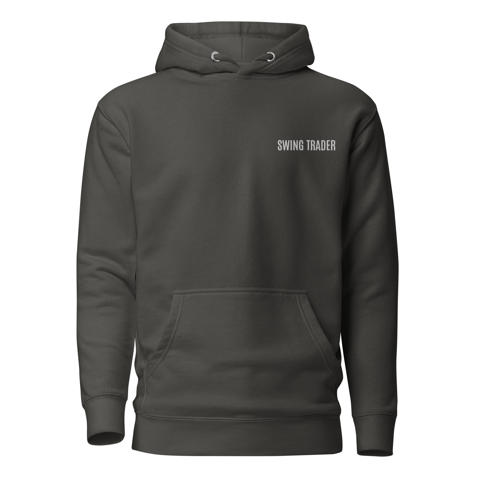 Trader Id Swing Trader unisex premium embroidered pullover hoodie minimalism style trading streetwear clothing