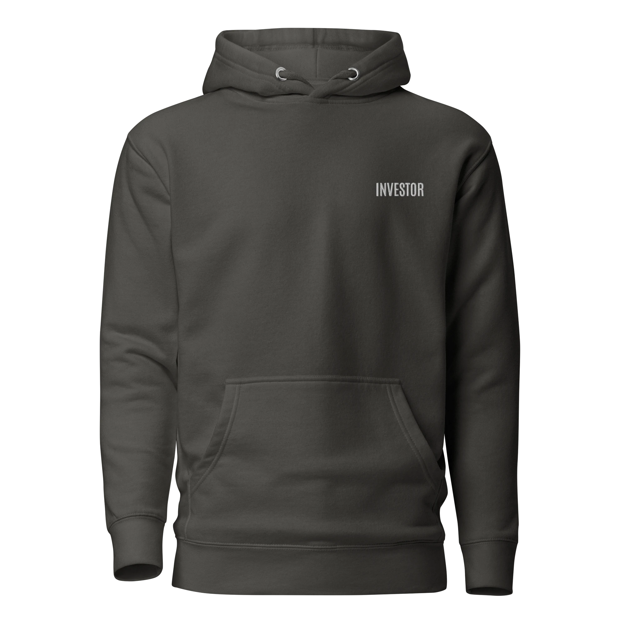 Trader Id Investor unisex premium embroidered pullover hoodie minimalism style trading streetwear clothing
